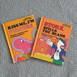 Sweet Pickles Vintage Kids Books Kiss Me I'm Vulture & Stork Spills the Beans